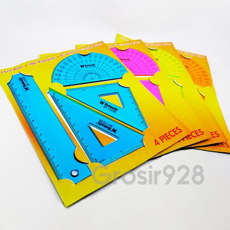 

Penggaris / Garisan Butterfly BT 172-05 Math Set