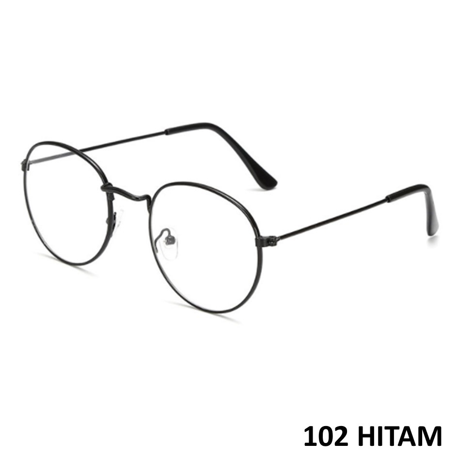 •OKEY BELI•KC103 Kacamata Wanita Lensa Rangka Transparan Retro Vintage Metal Frame Eyeglasses cod-8
