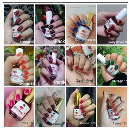 ^ KYRA ^ Strawberry Kutek Muslimah Scent Nail Polish Henna Kutek Henna Cutex Kuku