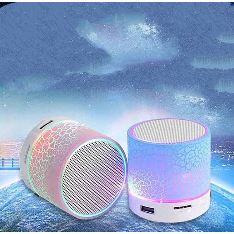 Speaker Mini bluetooth lampu Retak Music Box