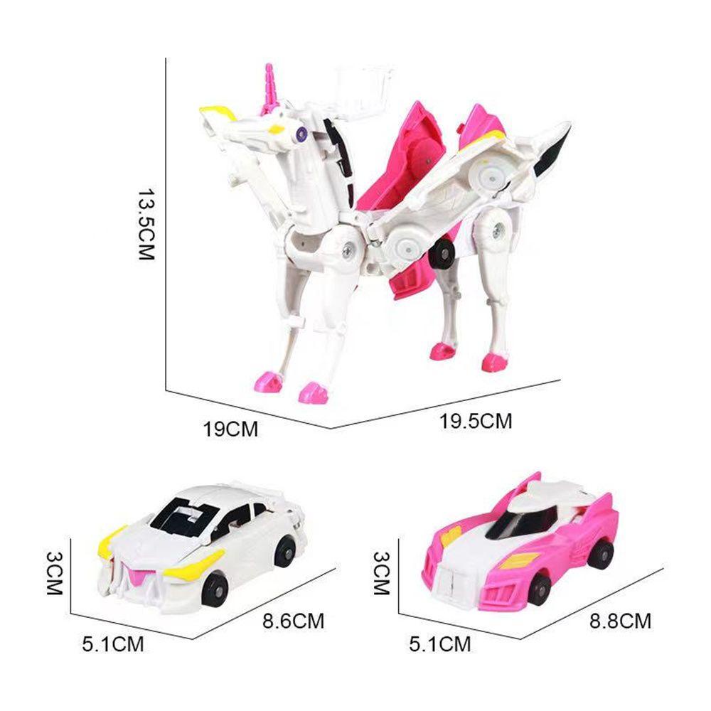 REBUY Rebuy Unicorn Robot Mainan Model Mobil Untuk Anak Kendaraan Mobil Mainan Action Figure Robot Mini Deformation Combining Toys