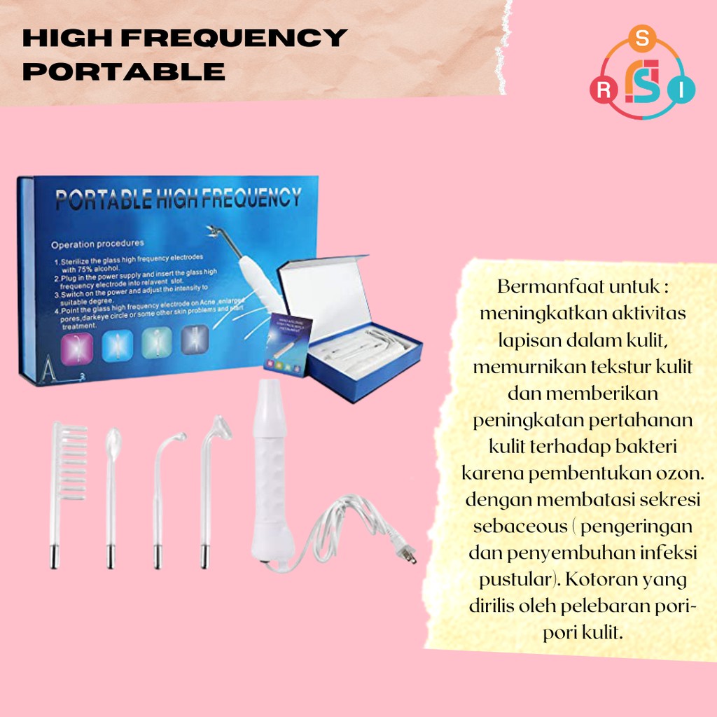 ALAT HF PORTABLE ALAT FACIAL HIGH FREQUENCY / ALAT FACIAL WAJAH / ALAT SALON SPAREPART HF