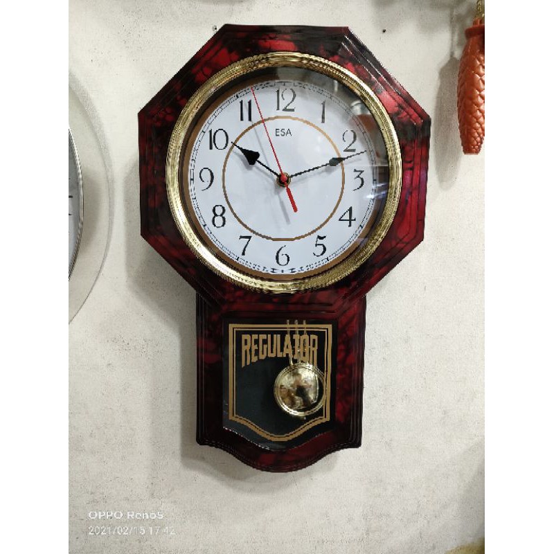 jam dinding musik bandul esa antik bunyi perjam