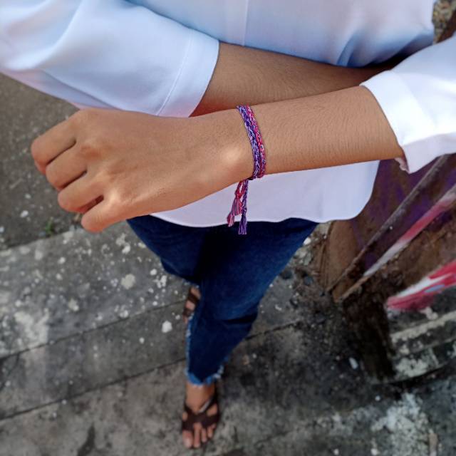 Simple Fushion Bracelet / Gelang Jalin / Gelang Warna Warni / Gelang Couple /Gelang Kaki / Craft Dewata