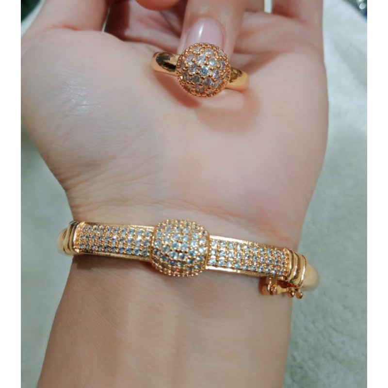 Gelang bangle bola free cincin bola permata