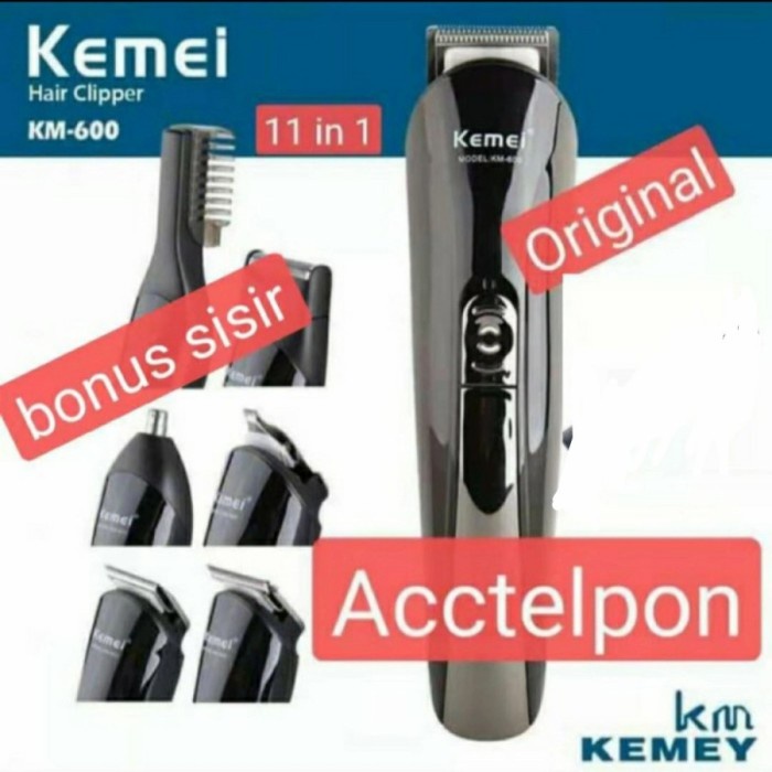 Alat Cukur Rambut Kemei KM 600 Cukur Kumis Jenggot Bulu Hidung Ukir