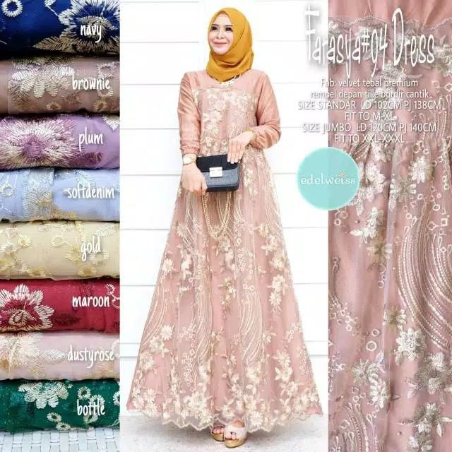 TERMURAH!! Gamis Syar i Gamis brukat Gamis Farasya Gamis Brokat Gamis Busui Gamis Kondangan