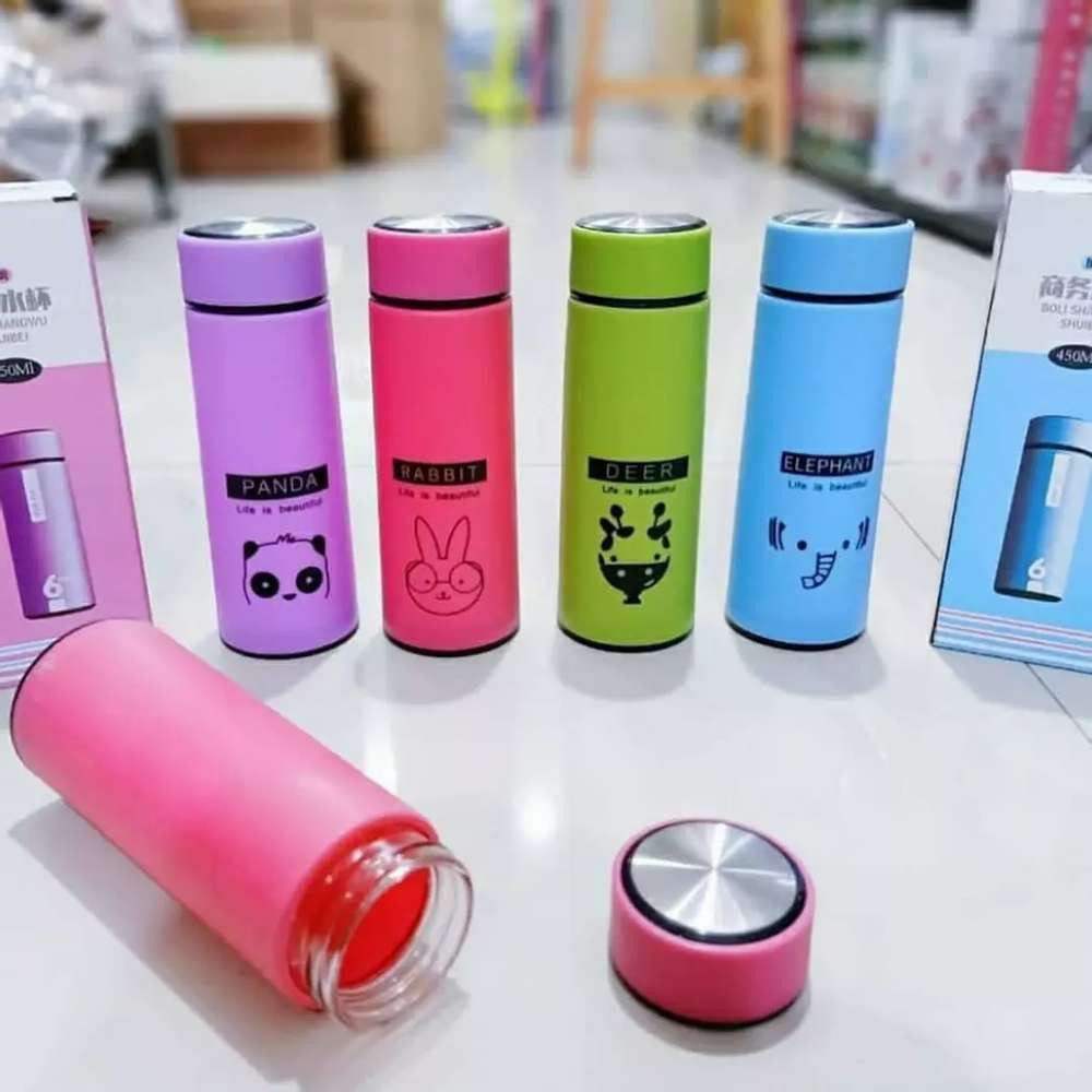 TERBARU!! TERMOS KACA ANIMAL AC15 / MY BOTOL KACA KARAKTER ANIMAL BOTOL MINUM KACA BISA COD]