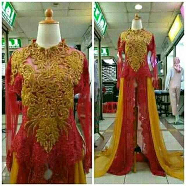 Kebaya pengantin ekor double tile kebaya cantik