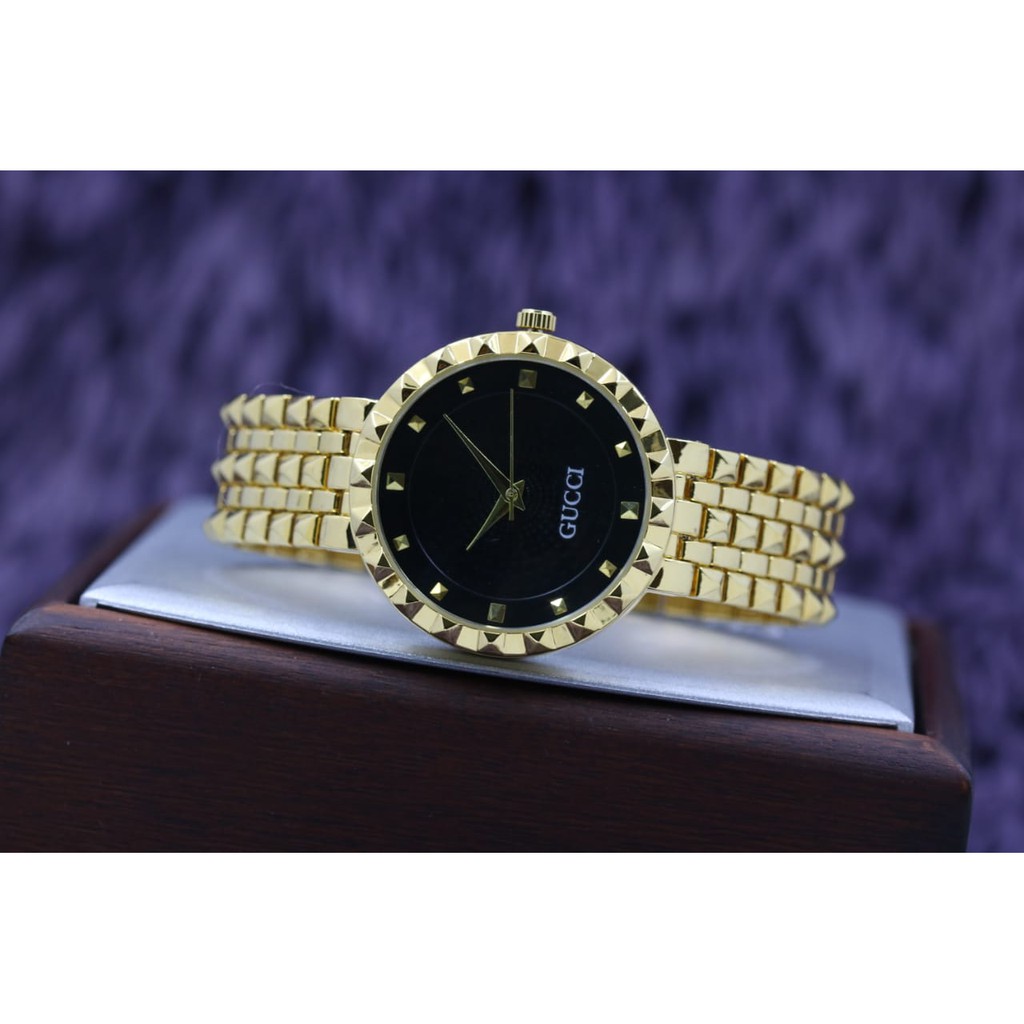 Jam Tangan Wanita Cewek Analog Fashion Gucci Premium Tali Rantai