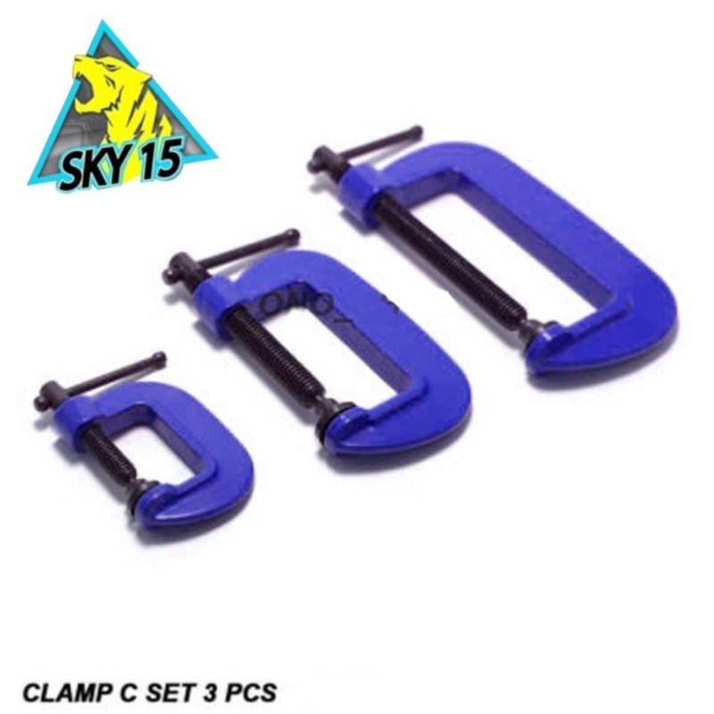 cingkau c set 3pc(1,2,3) sky15 /penjepit claim c set 3pc