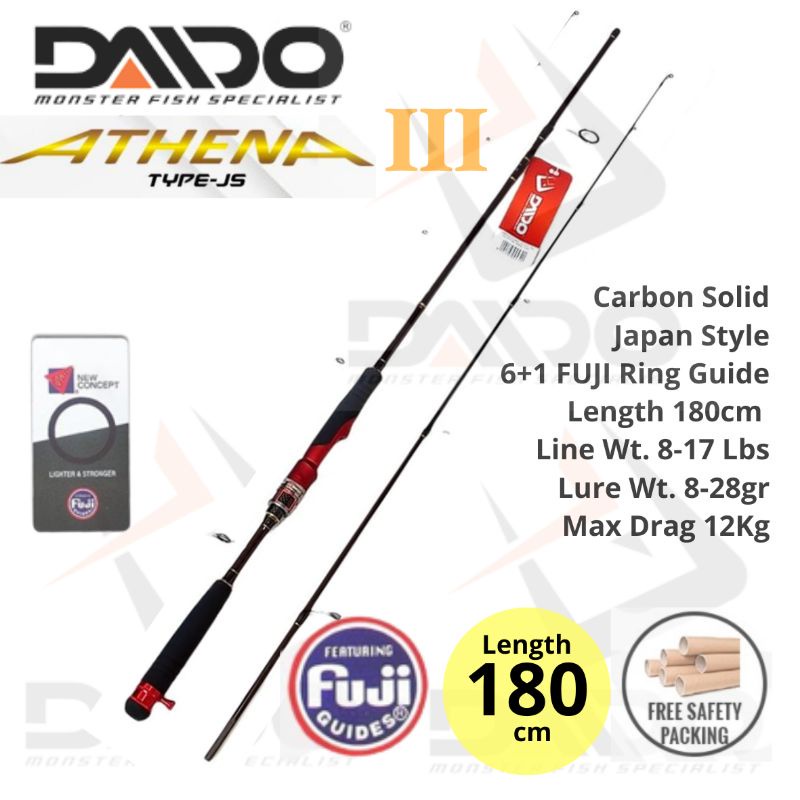 Daido ATHENA III 180cm Pro Series - Carbon Solid dan Full Fuji