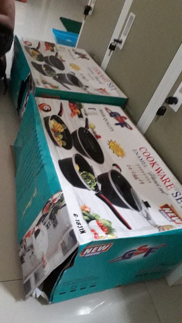 Panci Set Gsf 1831 / Cookware Set Enamel Gsf 1831 Tutup Kaca