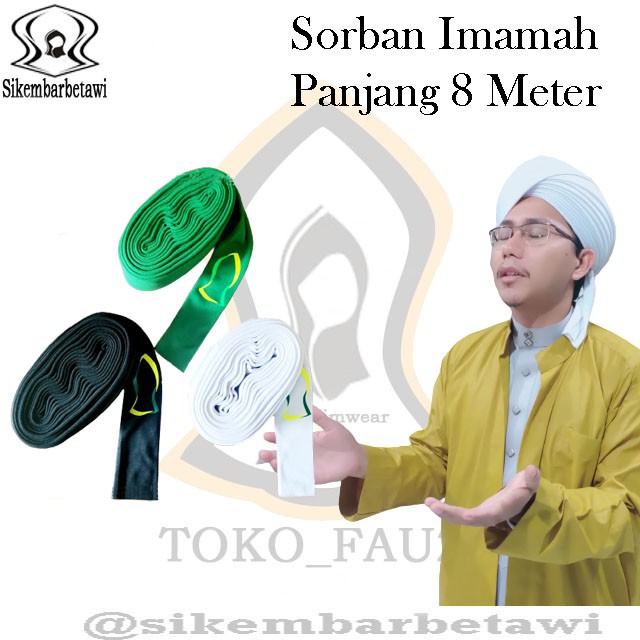 IMAMAH PANJANG 8 METER IMAMAH PUTIH 8 METER IMAMAH 8 METERTERMURAH SORBAN IMAMAH PANJANG 8 METER SOR