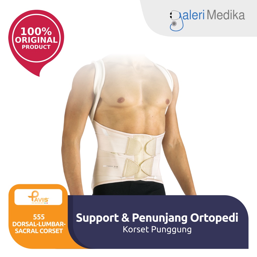 PAVIS 555 Dorsal Lumbar Sacral Corset with Shoulder Strap - Korset Punggung