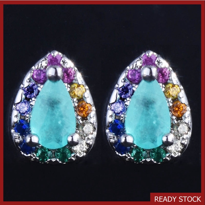 Anting Tusuk Trendy Bahan Sterling Silver 925 Untuk Wanita