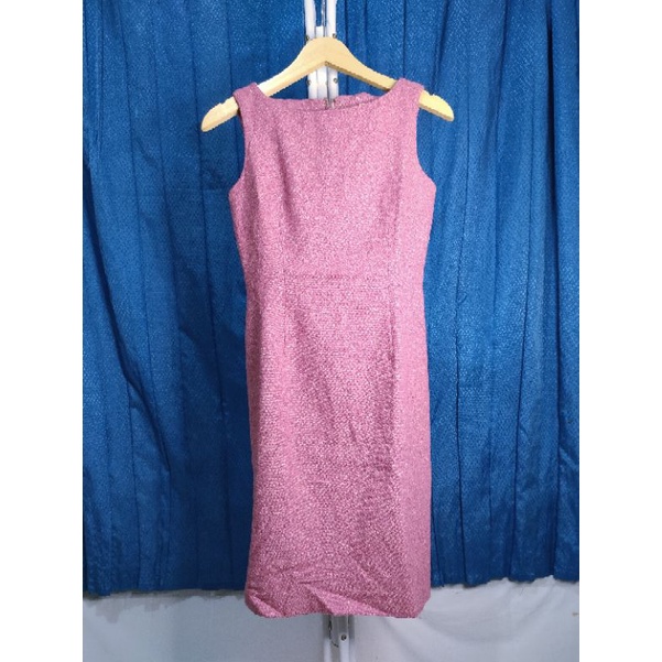 Preloved Dress Putungan pink fanta press body