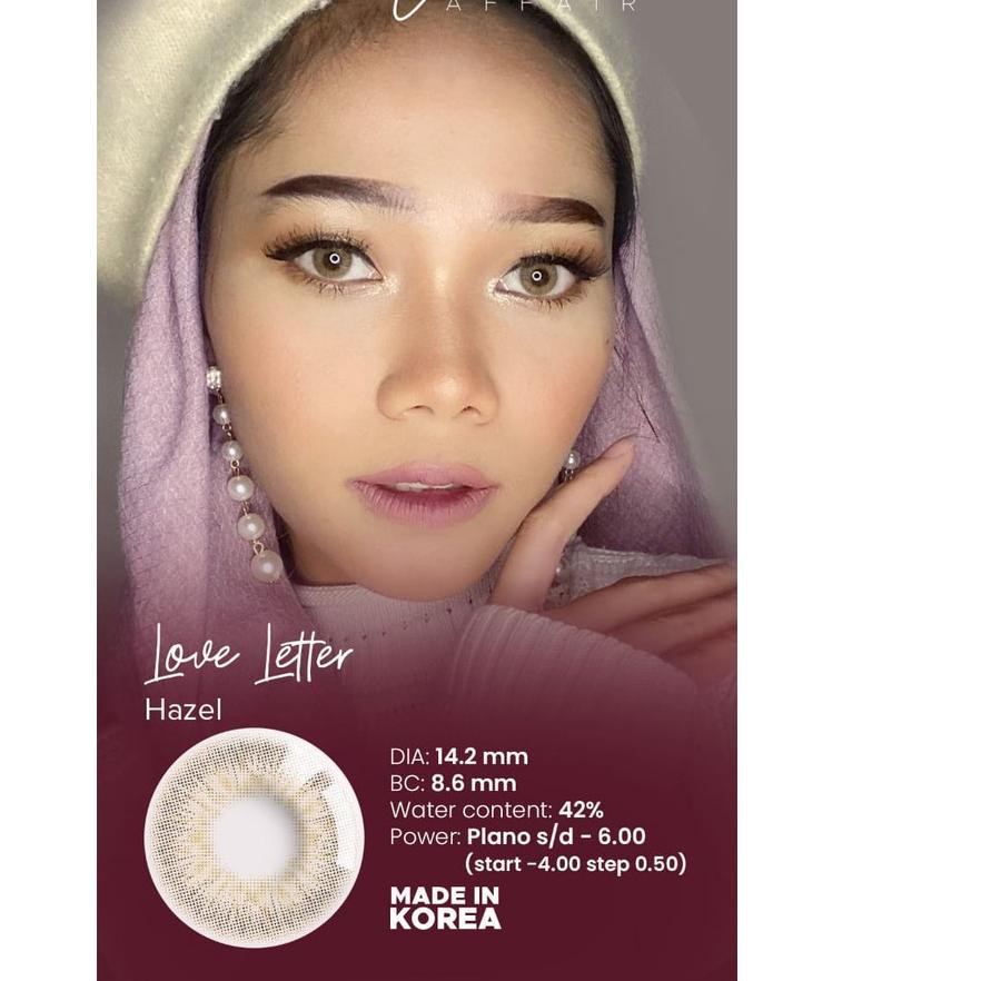 Siap Kirim 11.11 Softlens LOVE AFFAIR DIA 14.20mm X2 BROWN BRONZE NORMAL & MINUS (-0.50 s/d -6.00) s