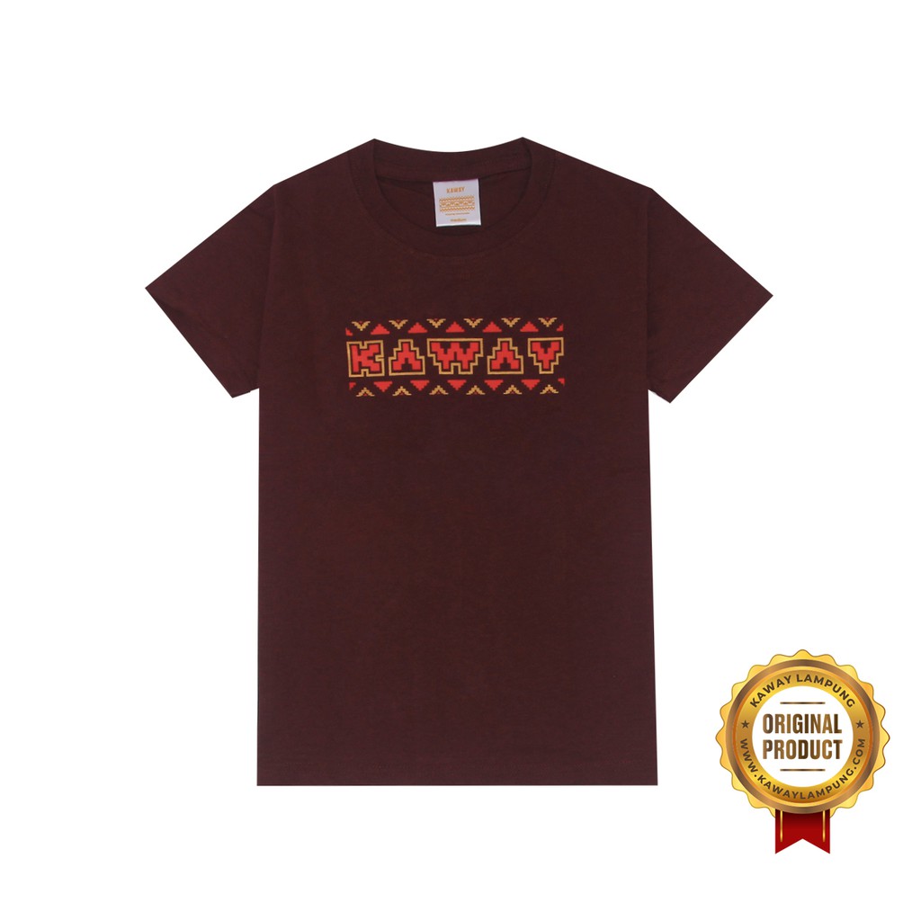 T-Shirt Baju Anak Kaway Kids PETERN KIDS BURGUNDY