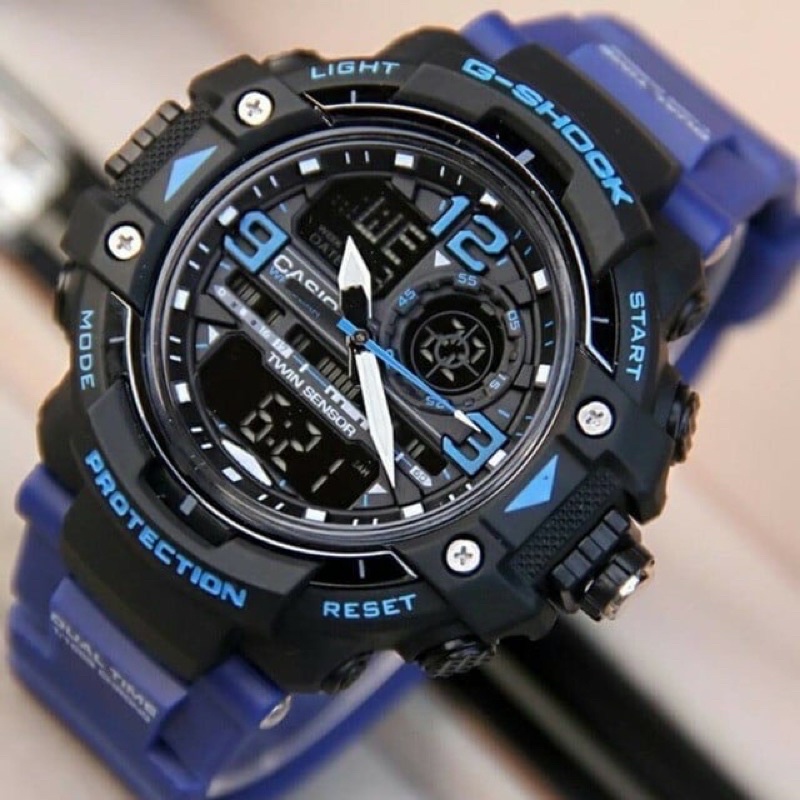 READY STOK JAM TANGAN PRIA CASUAL Sporty G-shock Double Time GWN 8600 GS-2373 ANTI AIR