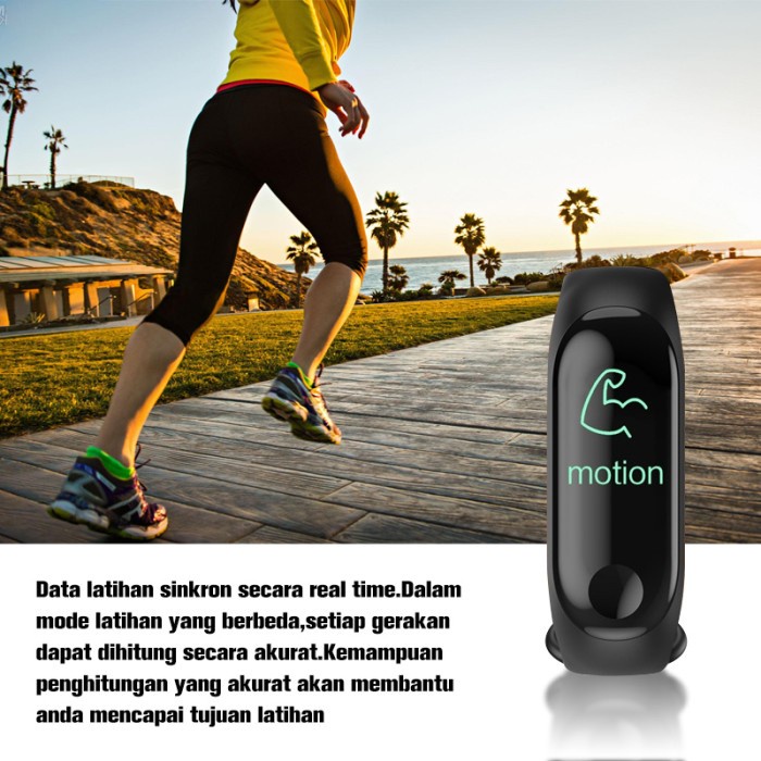 [Saucezhan]Jam Tangan Smart Watch Digital Fitnes Tracker - Hitam