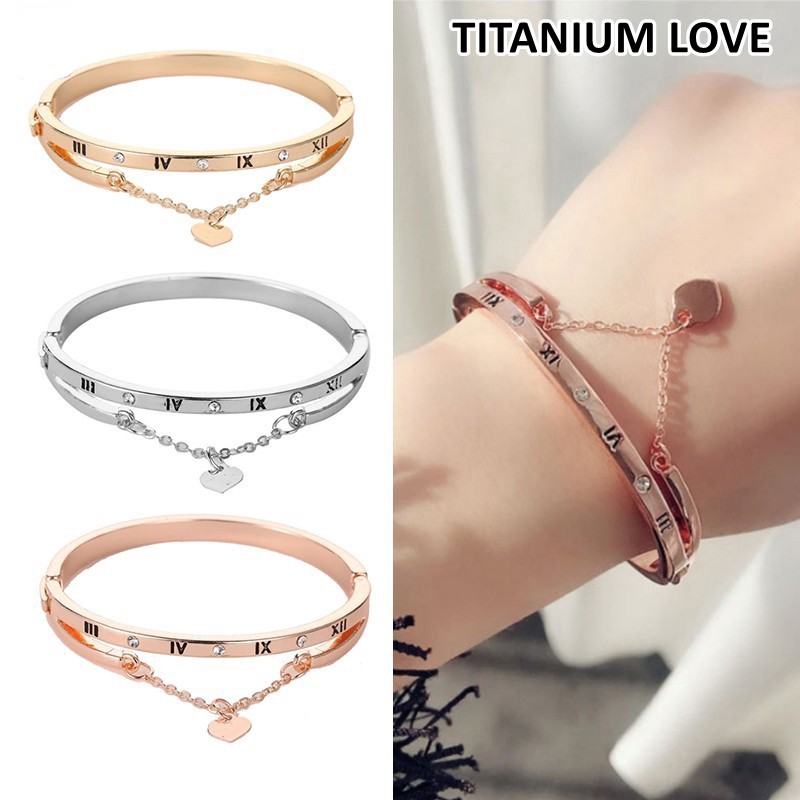 Gelang Rantai dan Titanium Bentuk Dolphin Ball Star Love Swan Diamond untuk Wanita