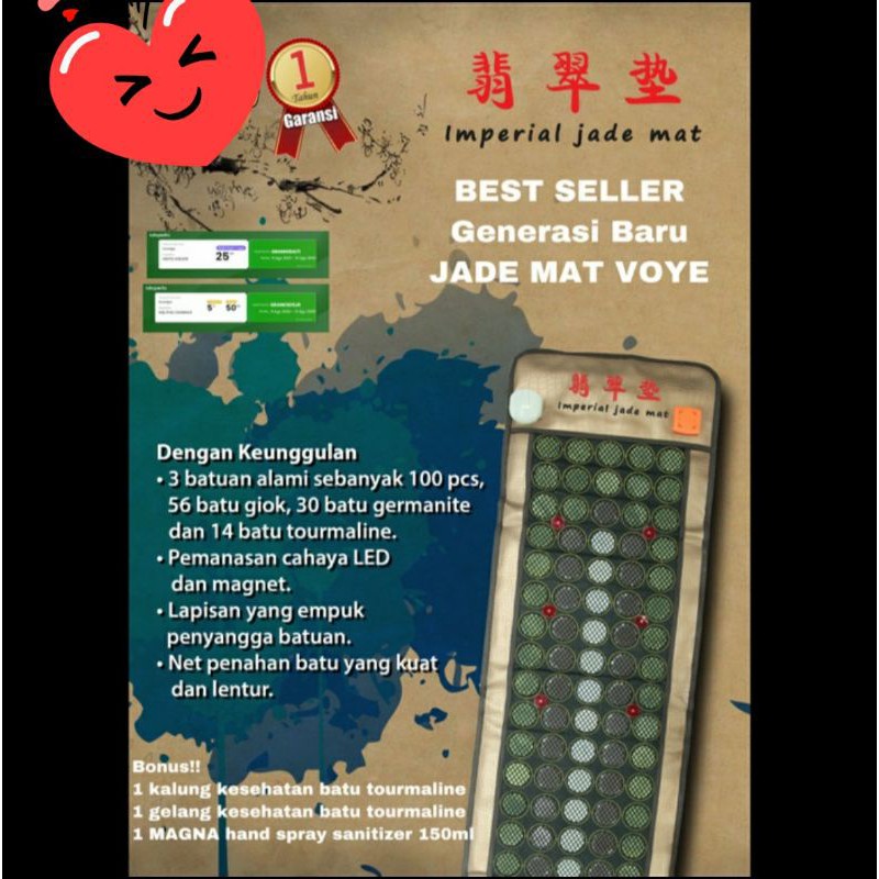 Matras kesehatan Imperial Jade Mat / Jade Mat Voye