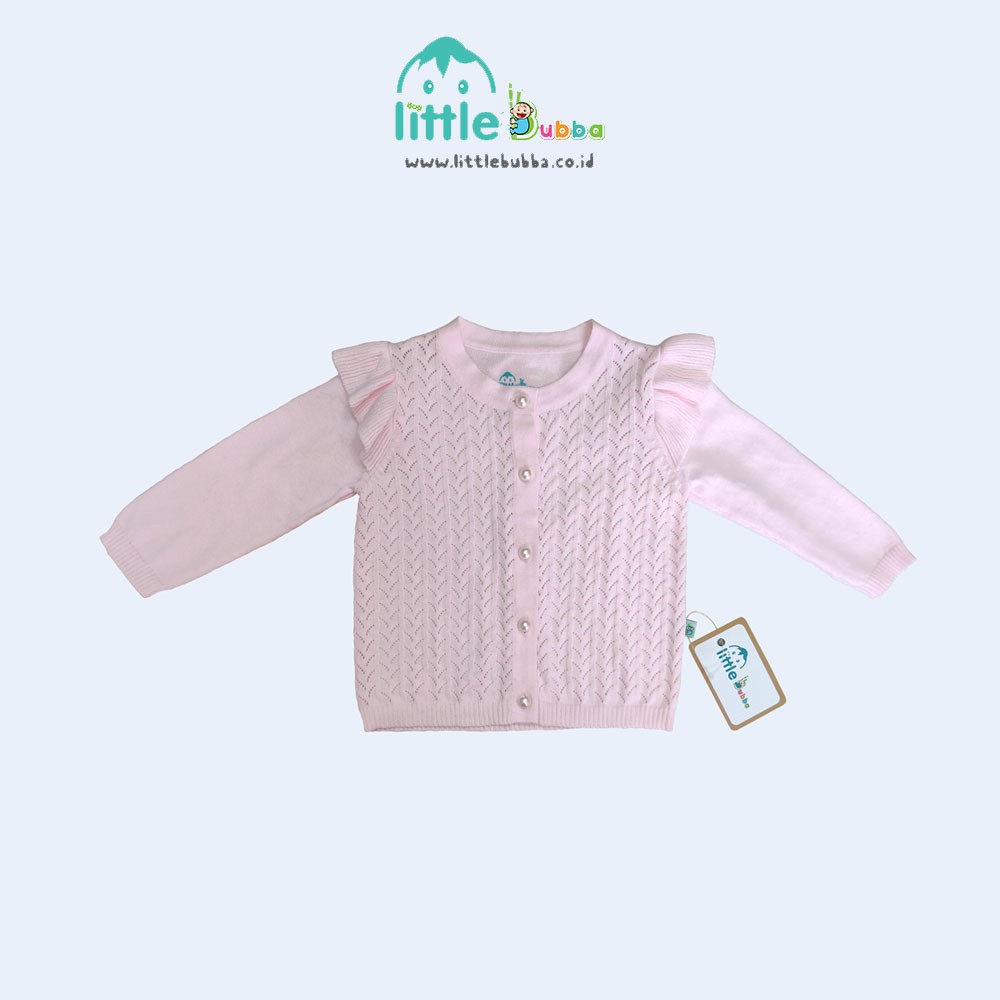 Bamboo &amp; Bub Cardigan Ruffle Kardigan Sweater Knit Kntited Bayi Luaran Lucu Atasan Baju Anak Bayi