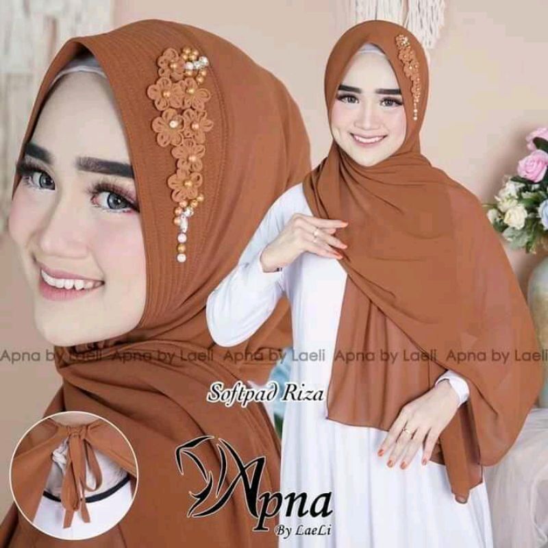 HIJAB PASHMINA PET PAYET BUNGA MUTIARA