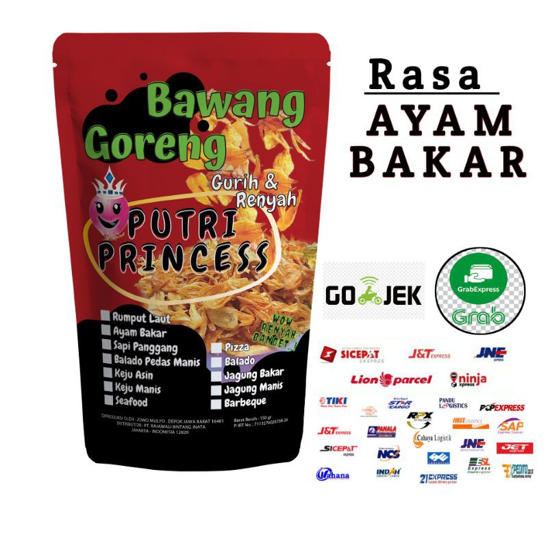 

Bawang goreng Putri princes rasa AYAM BAKAR