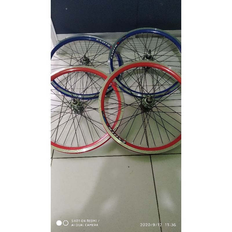whellset Alloy doubllewall 20 inch 36 hole hub drat / ulir