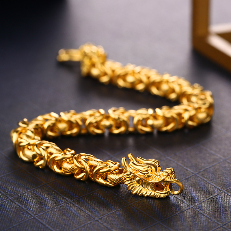 Gelang Emas Asli Kadar 375 Gaya Retro Untuk Pria