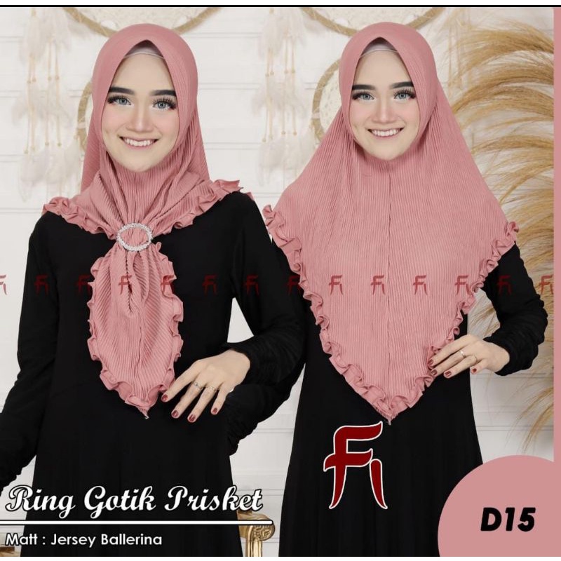 HIJAB INSTAN RING GOTIK BERGO PLISKET PAD JERSEY BY FI HIJAB