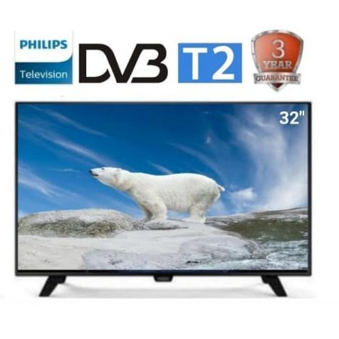Ready&Siapkirim Philips 32Pht4002S/70 Dvb T2 Tv Led - Black 32 Inch