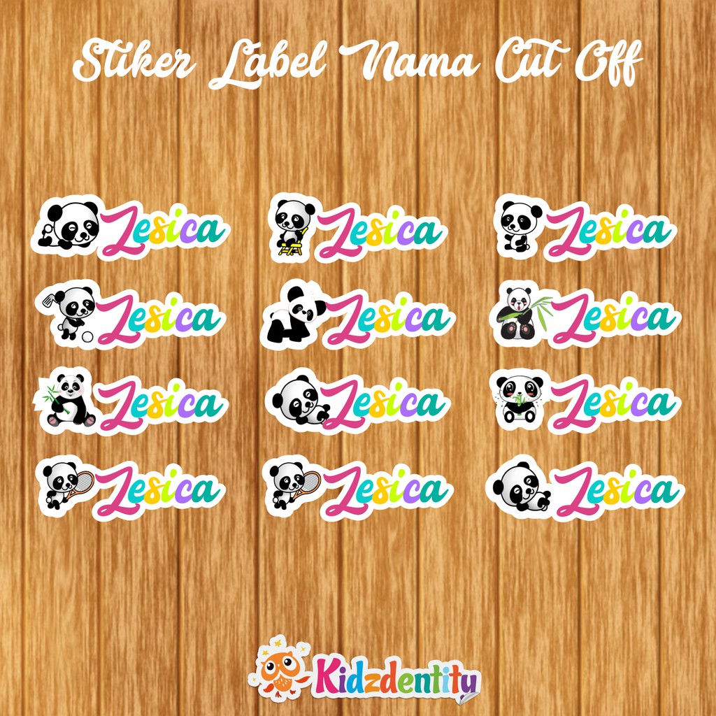 

STIKER NAMA CUT OFF CUTE PANDA