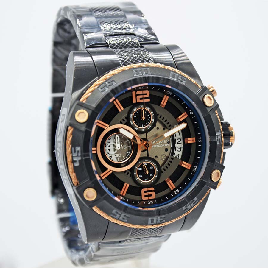 Jam Tangan Pria BALMER ORIGINAL Stainless Steel B.8108MB RG/D50925H-hitam list rosegold
