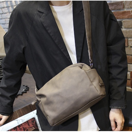 Tas Selempang Pria Men Shoulder Bag Bahan Kulit Sapi Asli Import