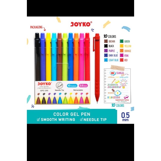 

Pulpen Gel Warna 10 Warna GPC 295