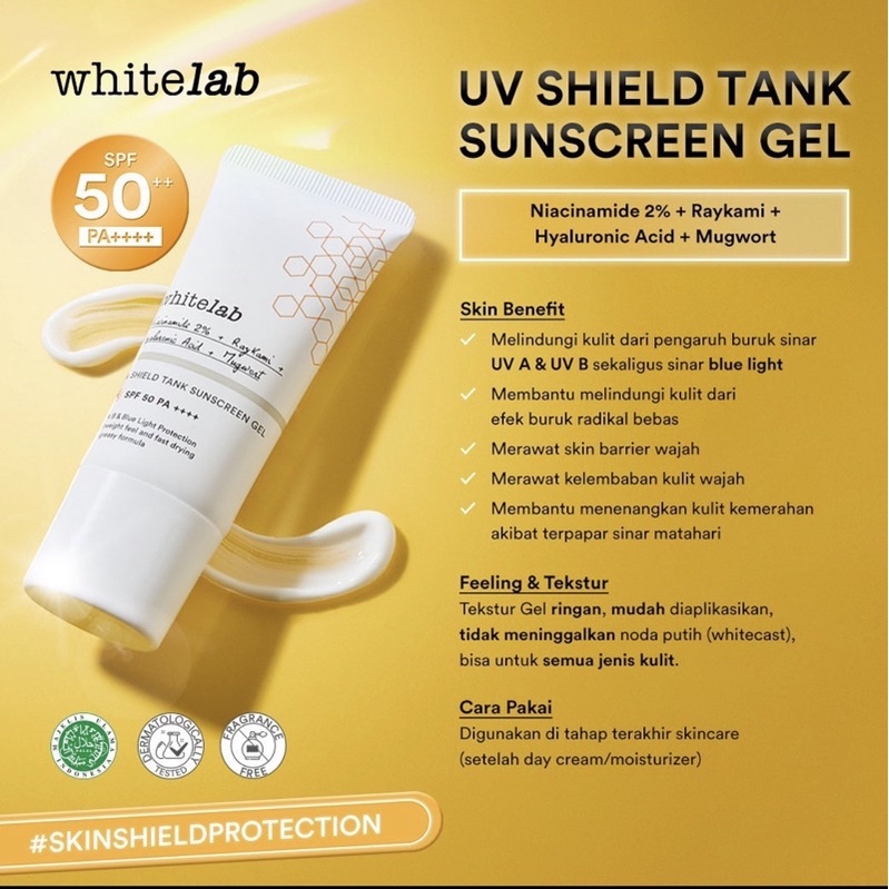 Whitelab UV Shield Tank Sunscreen Gel SPF 50++ PA++++