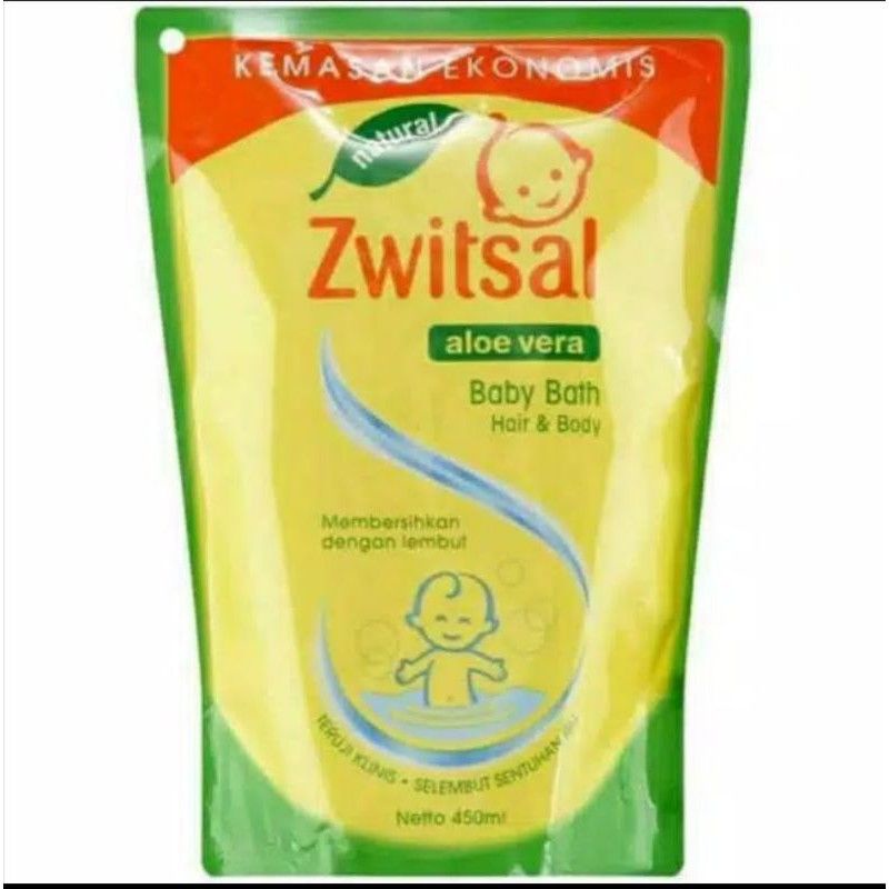 ZWITSAL Natural Baby Bath 2-in-1 Hair &amp; Body Pouch 450ml