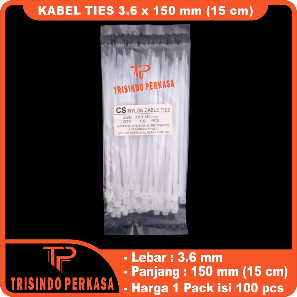 Kabel Ties Cable Tie 3.6 x 150mm (15cm)