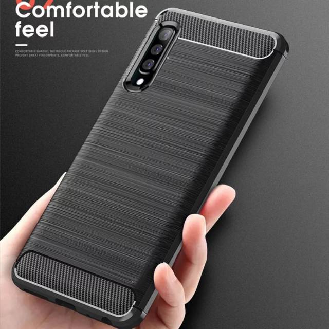 SAMSUNG A70 CASE SLIM CARBON SOFT CASE CASING RUGGED ARMOR CASE SAMSUNG A 70 A70