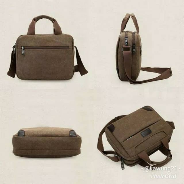 TP22 Tas Selempang Kanvas Pria Sling Shoulder Bag Cowo Keren Modis