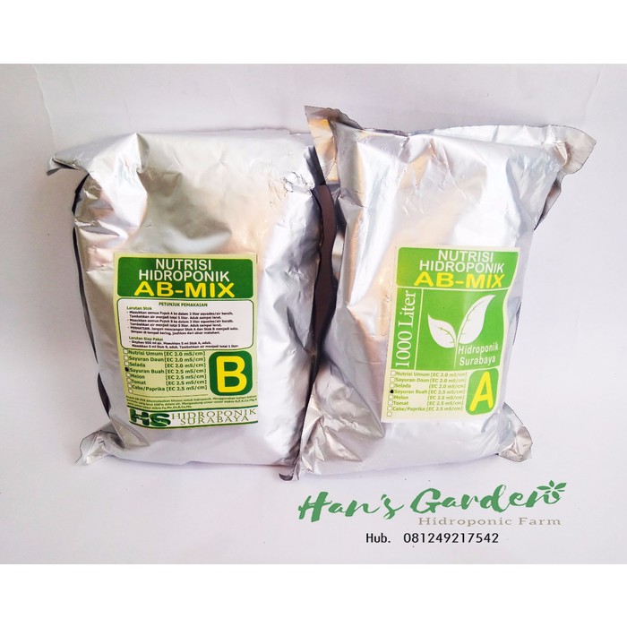 Pupuk AB Mix hidroponik sayur buah 5 liter