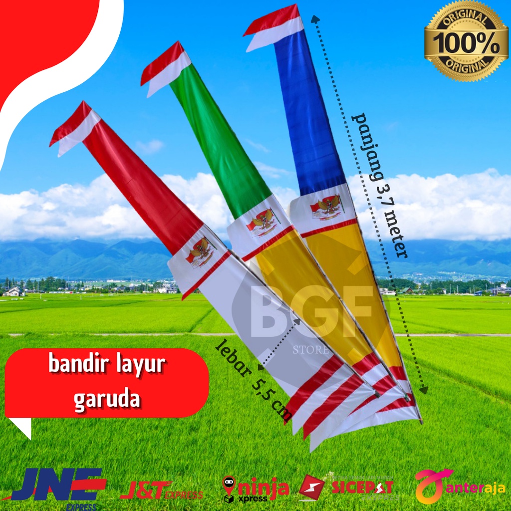 Bendera umbul umbul garuda tengah 3,7meter