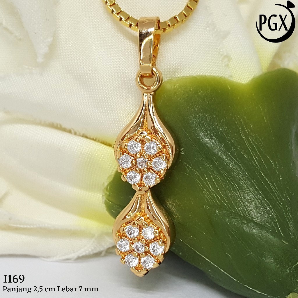 PGX Liontin Kalung Xuping Wanita Perhiasan Lapis Emas Aksesoris Fashion - I169