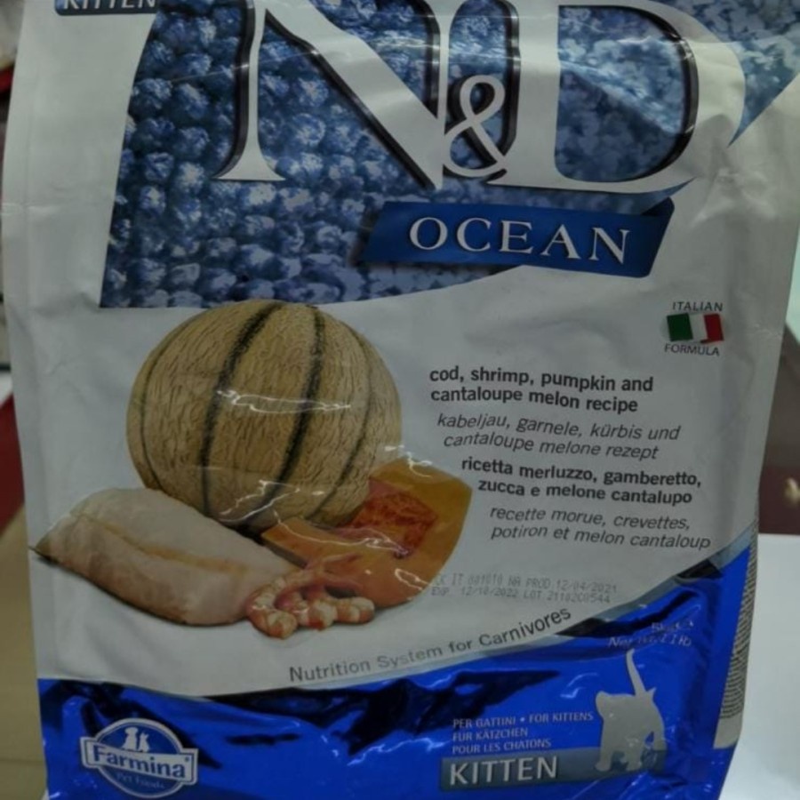MAKANAN KUCING - FARMINA ND GRAINFREE OCEAN KITTEN CAT 5kg