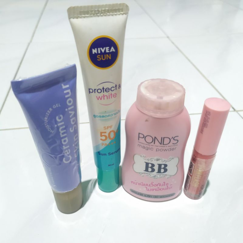 Preloved Somethinc Ceramic Skin Saviour Pond's BB Magic Powder Nivea Sun Serum Oil Control Pinklash 