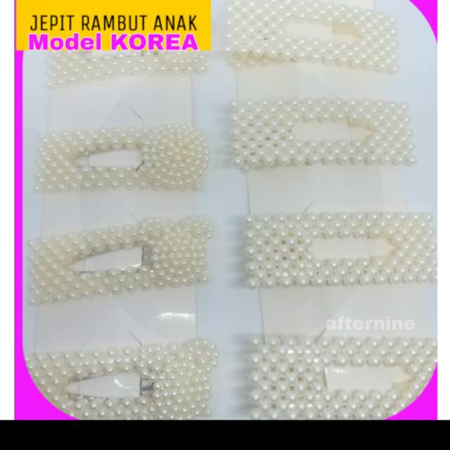 Jepitan Rambut Korea mutiara import / jepitan rambut syahrini / jepitan syahrini