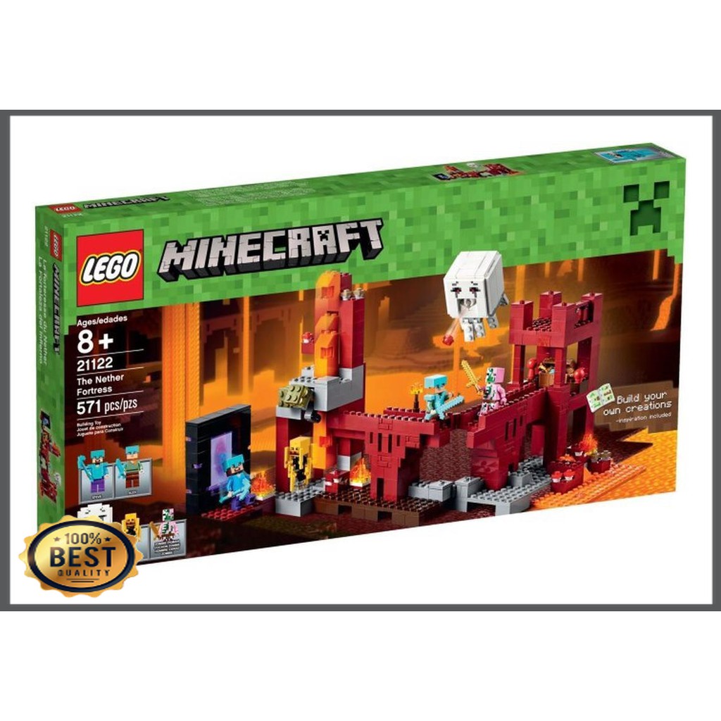 Snider Market Lego 21122 Minecraft The Nether Fortress Ms 1532 1760 Shopee Indonesia